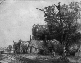 Landscape with Three Cottages, 1650